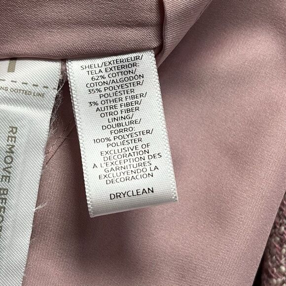 Ann Taylor LOFT Y2K Asymmetric Tweed Boucle Mini Skirt Pink 8 Clueless Preppy - Picture 5 of 10